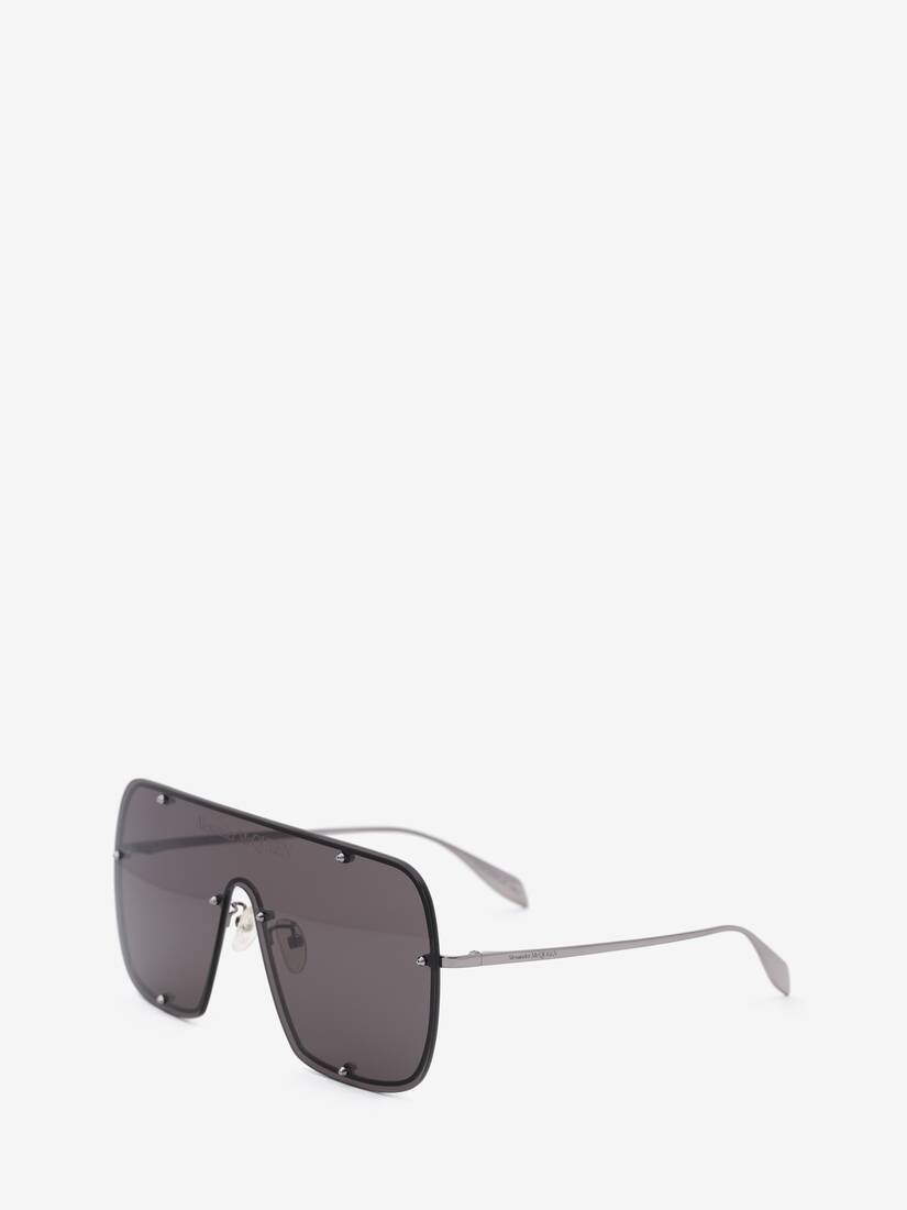 Studs Mask Sunglasses in Ruthenium - 3