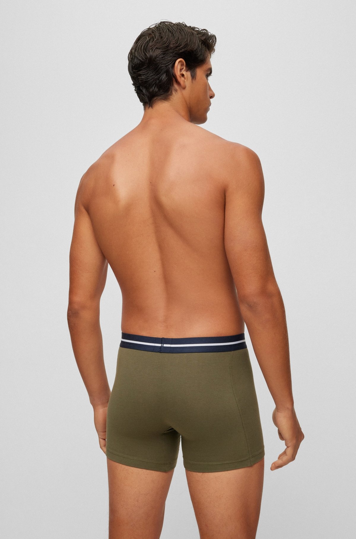 THREE-PACK OF STRETCH-COTTON BOXER BRIEFS - 3