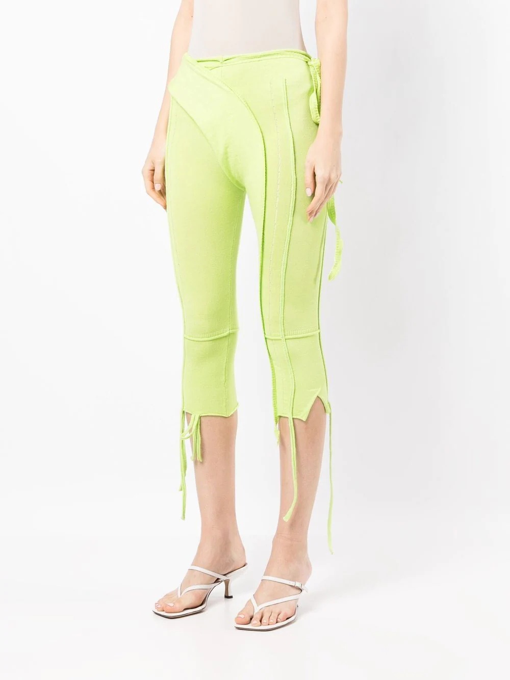 cropped panelled-design trousers - 3