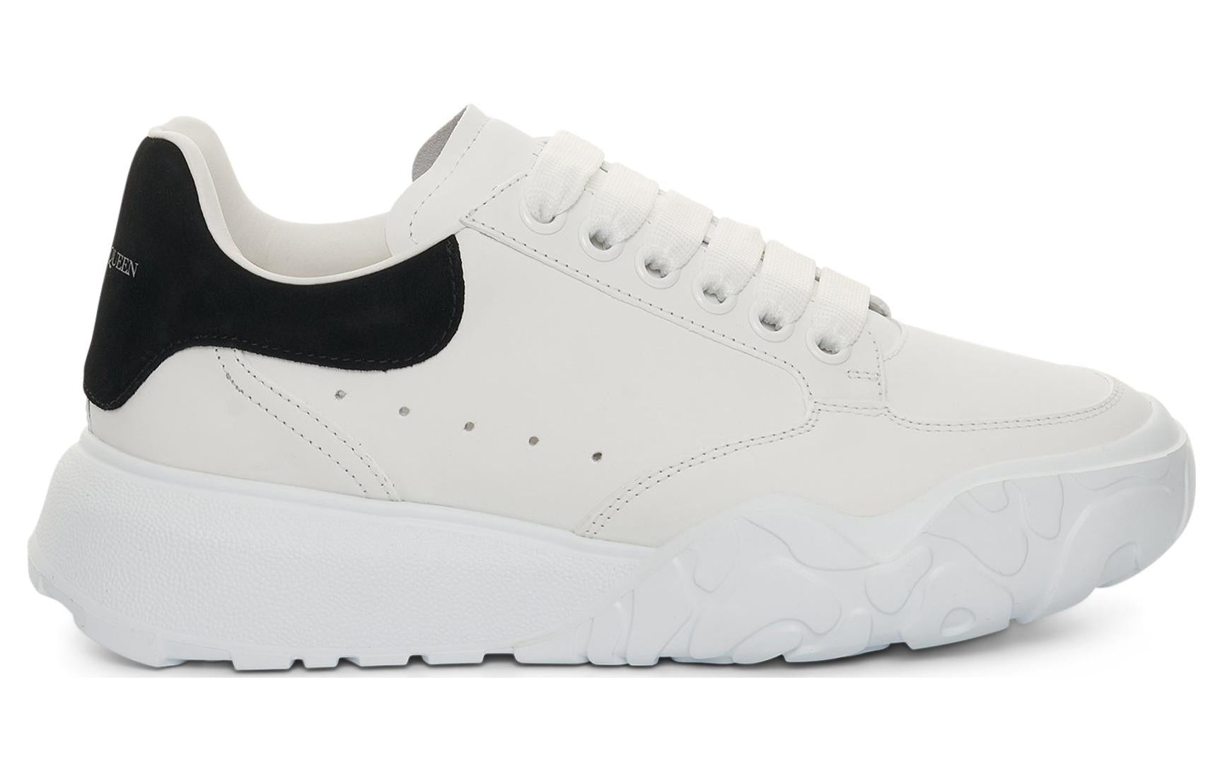 (WMNS) Alexander McQueen Oversized Court Trainer 'White Black' 633915WIA9A9061 - 2