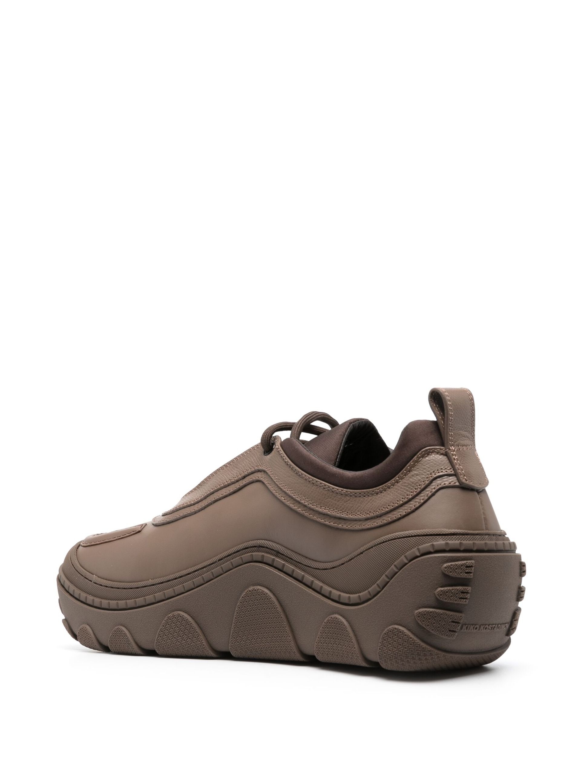 Brown Tonkin Low-Top Leather Sneakers - 3