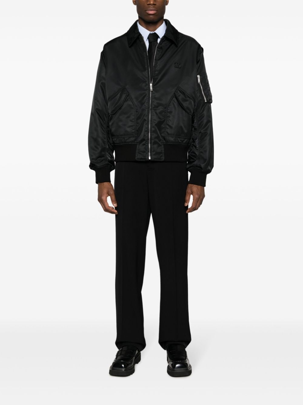 VLogo Signature-appliquÃ© bomber jacket - 2