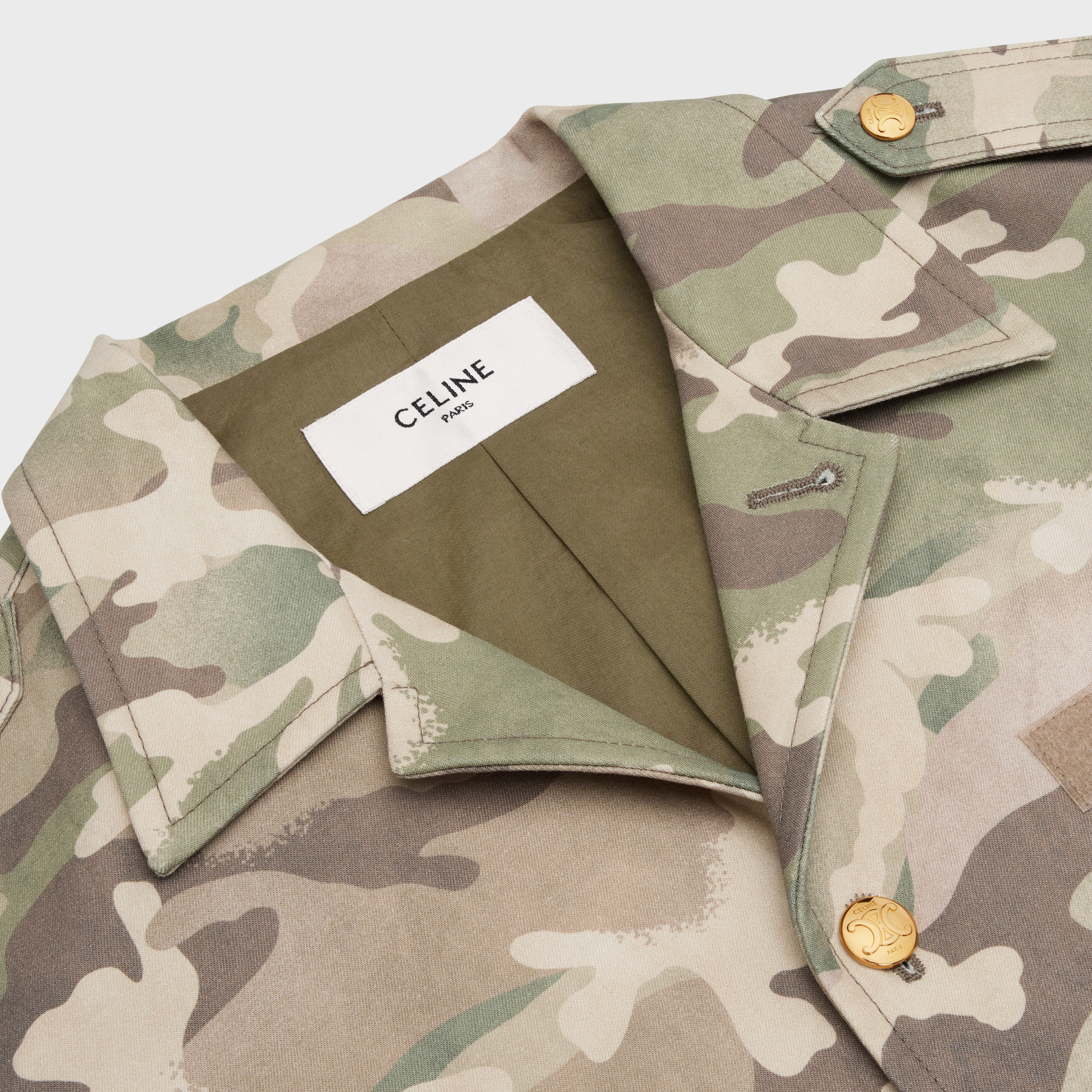 cropped jacket in cotton gabardine - 3