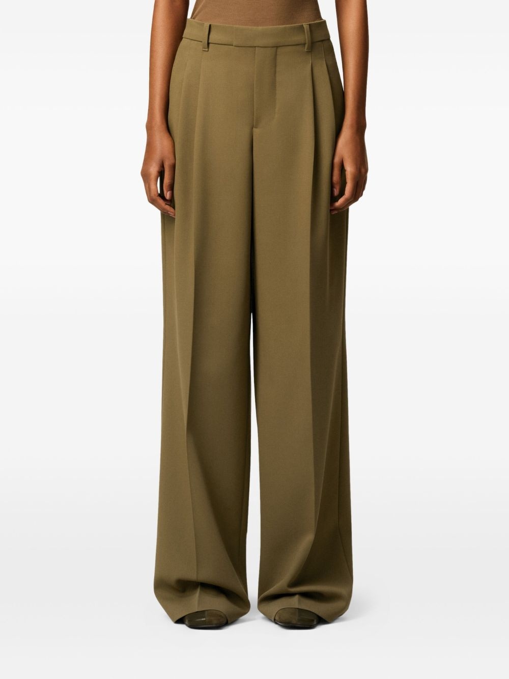 pleated tab pants - 5