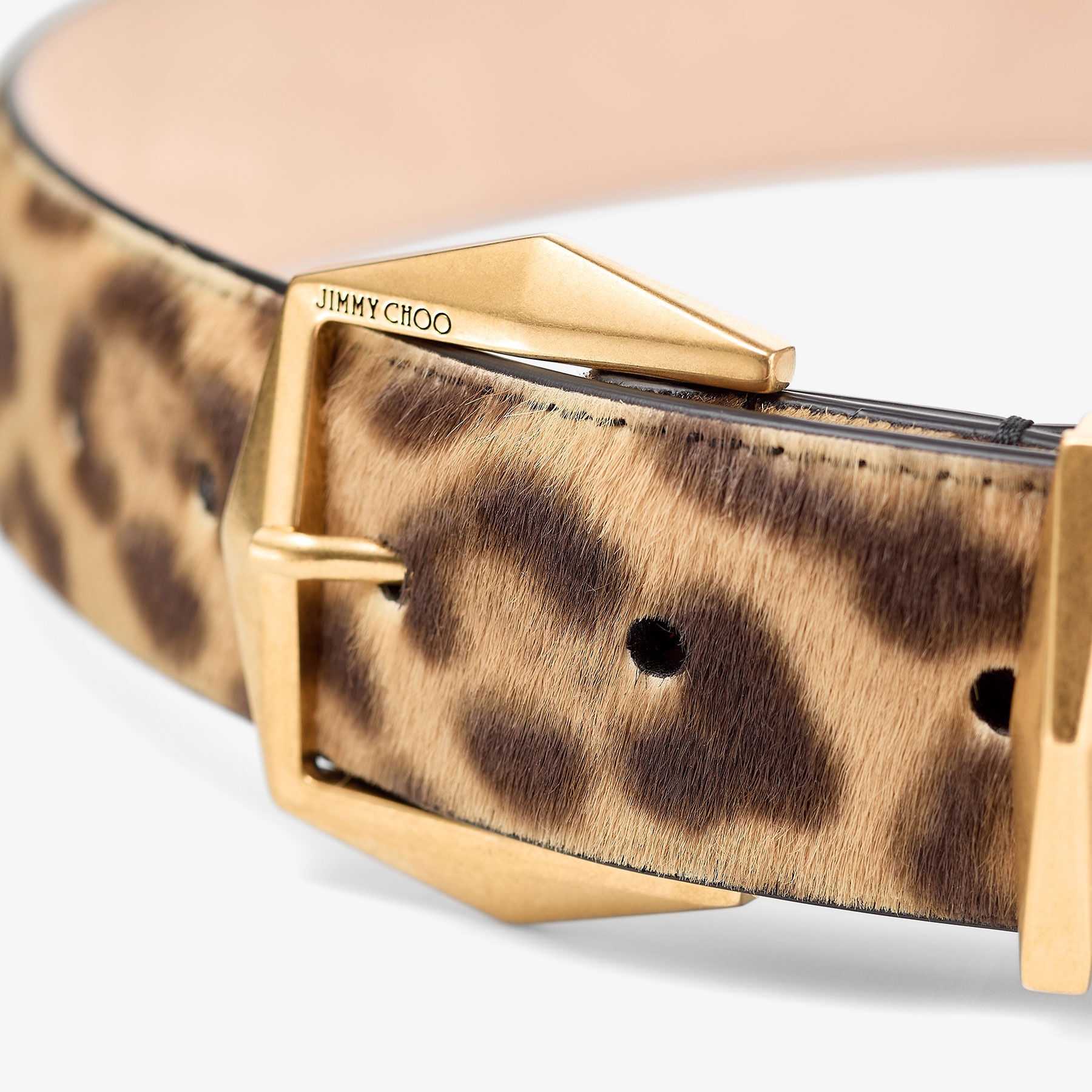 Diamond Buckle Belt
Natural Leopard Print Pony Belt - 3