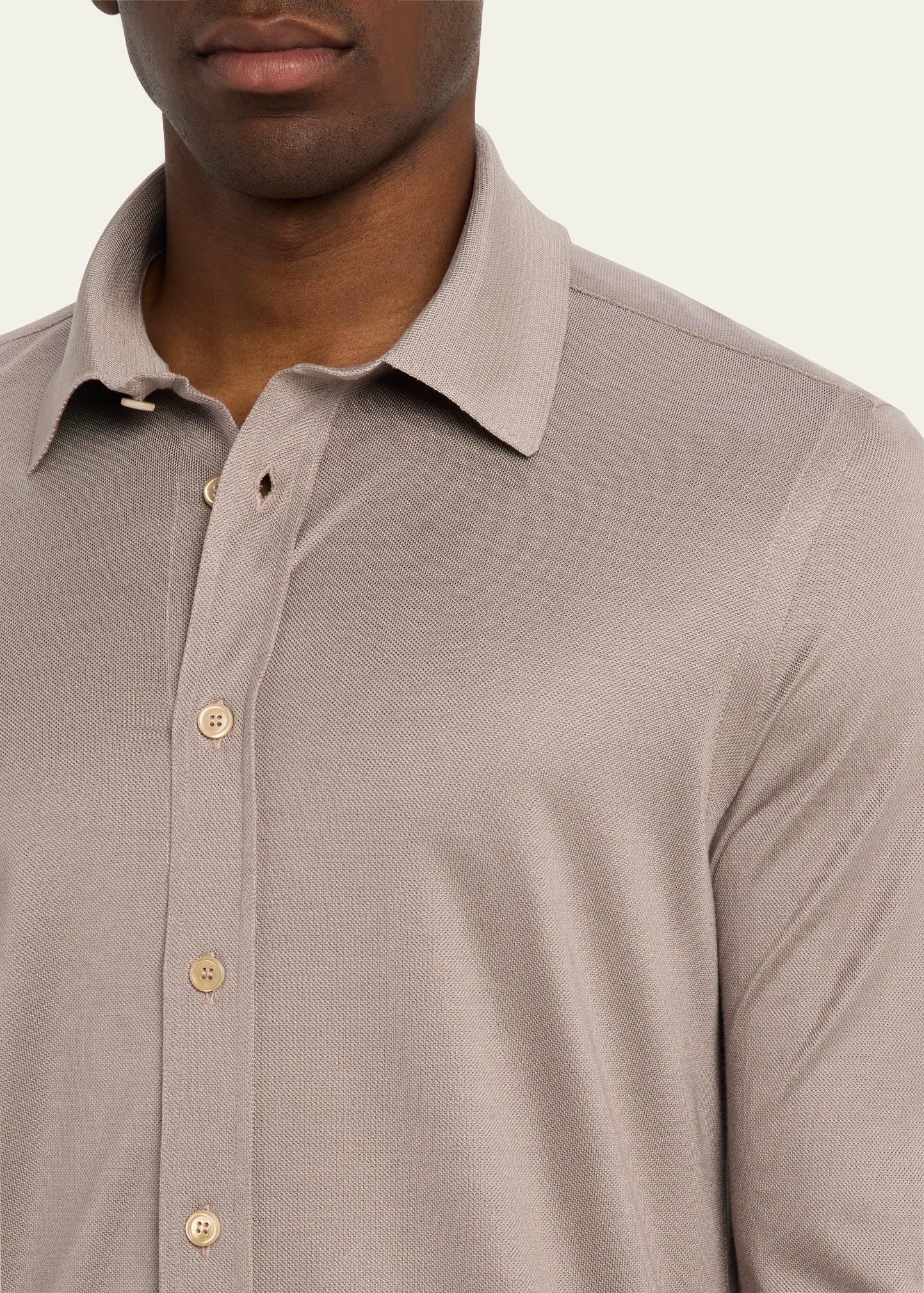 Men's Silk Pique Sport Shirt - 5