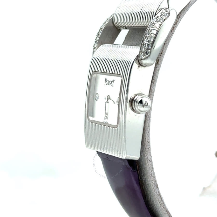 Pre-owned Piaget Miss Protocole Quartz Diamond Silver Dial Ladies Watch 5222 - 4