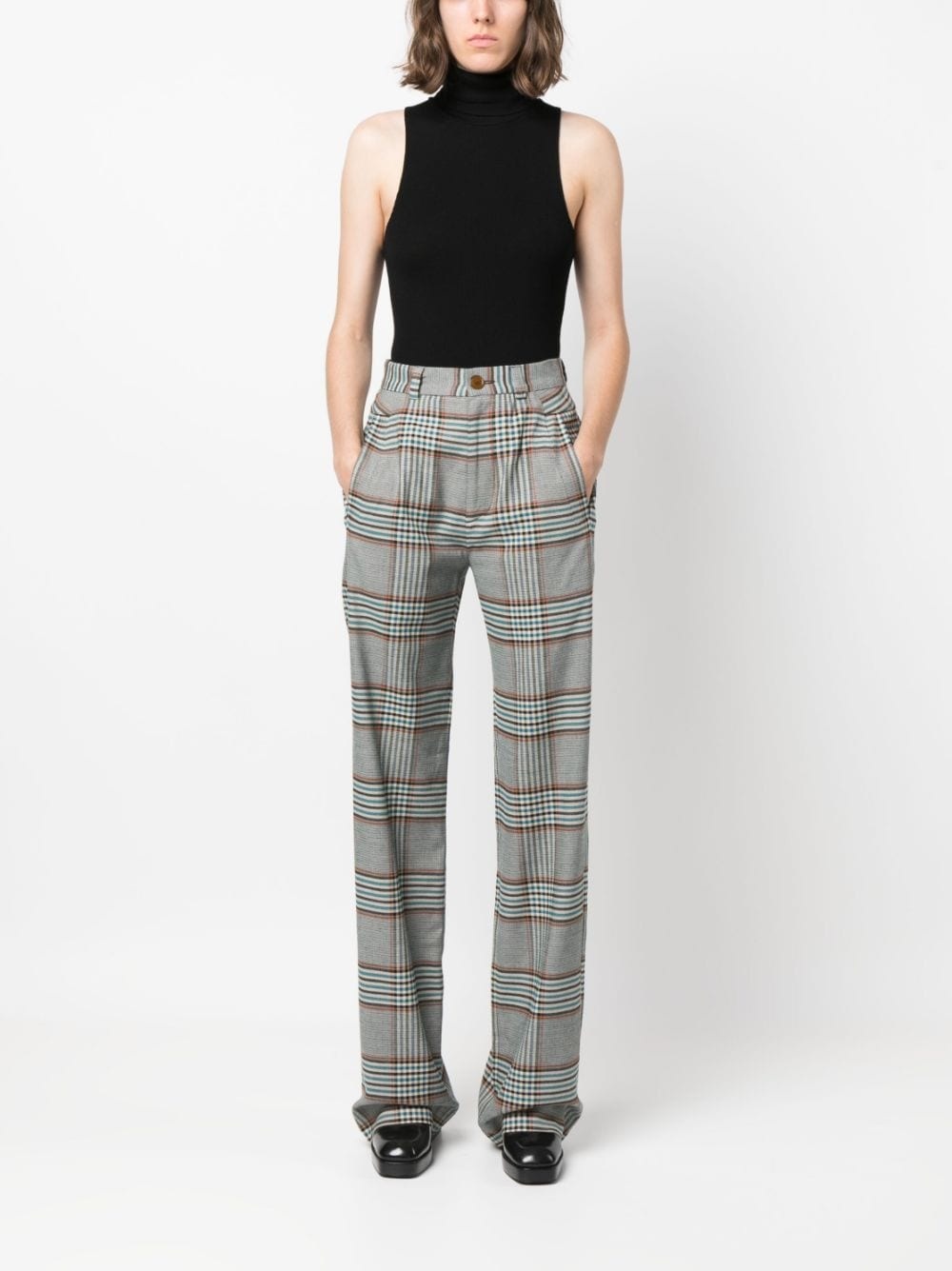Ray tartan check-pattern trousers - 2