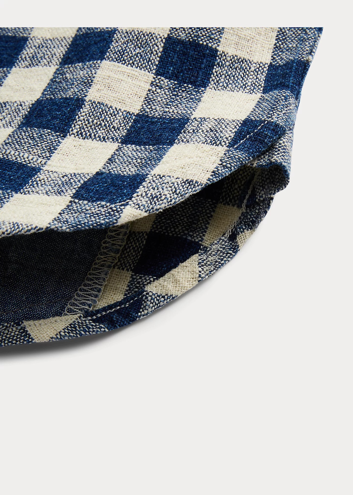 Indigo Checked Linen-Cotton Workshirt - 5