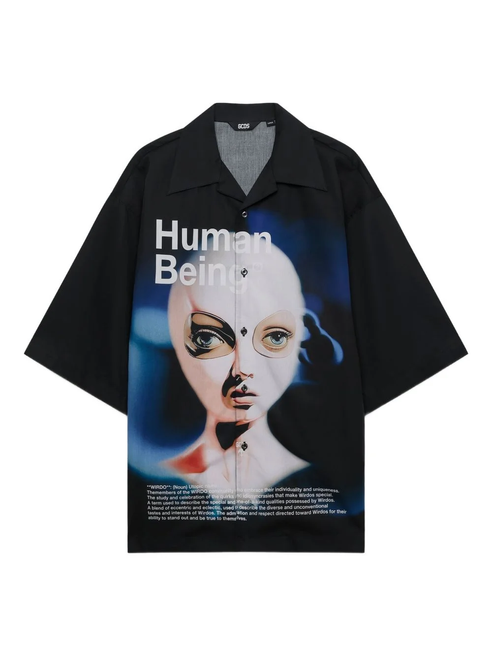 graphic-print cotton shirt - 1