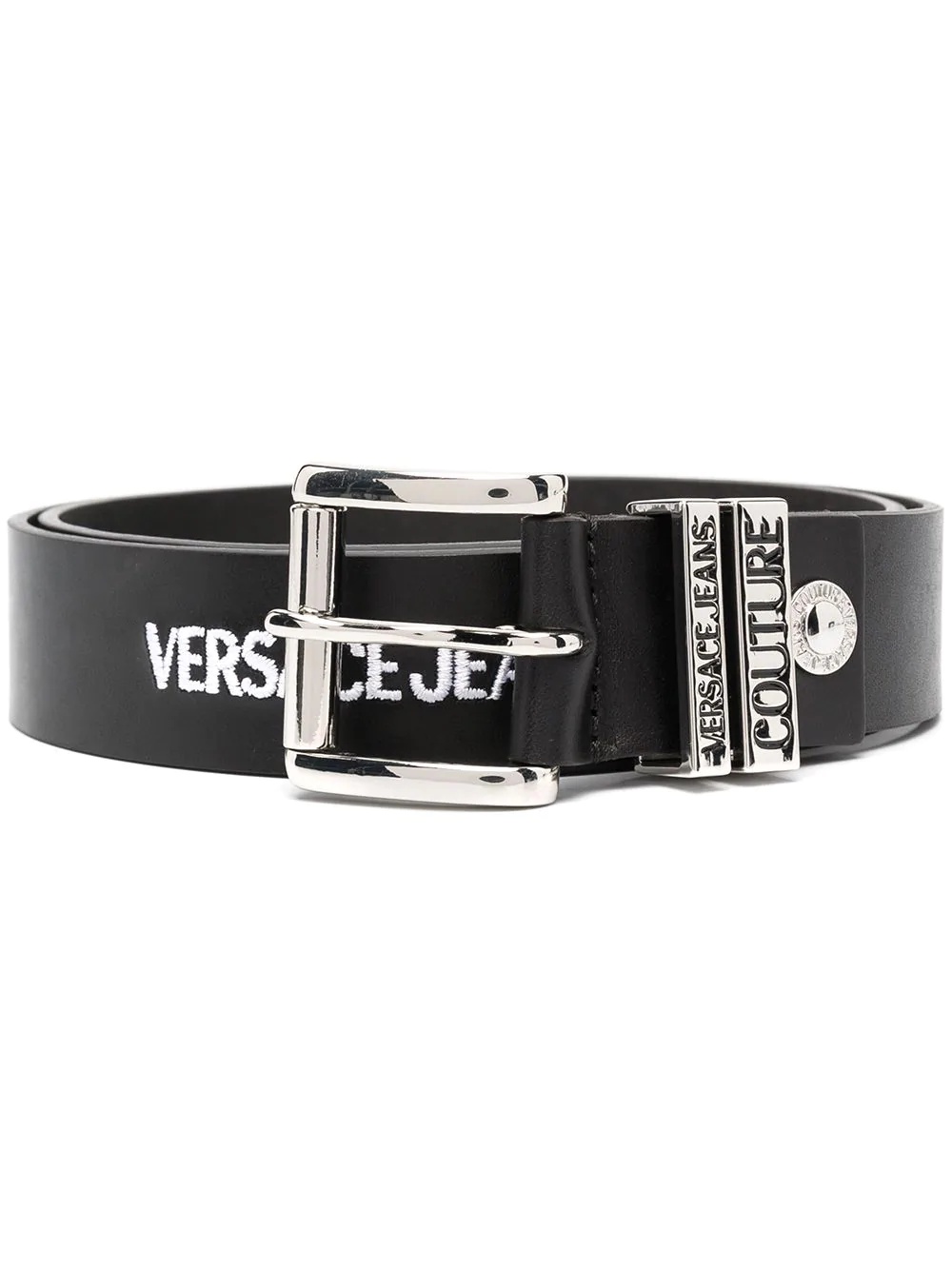 embroidered logo buckle belt  - 1