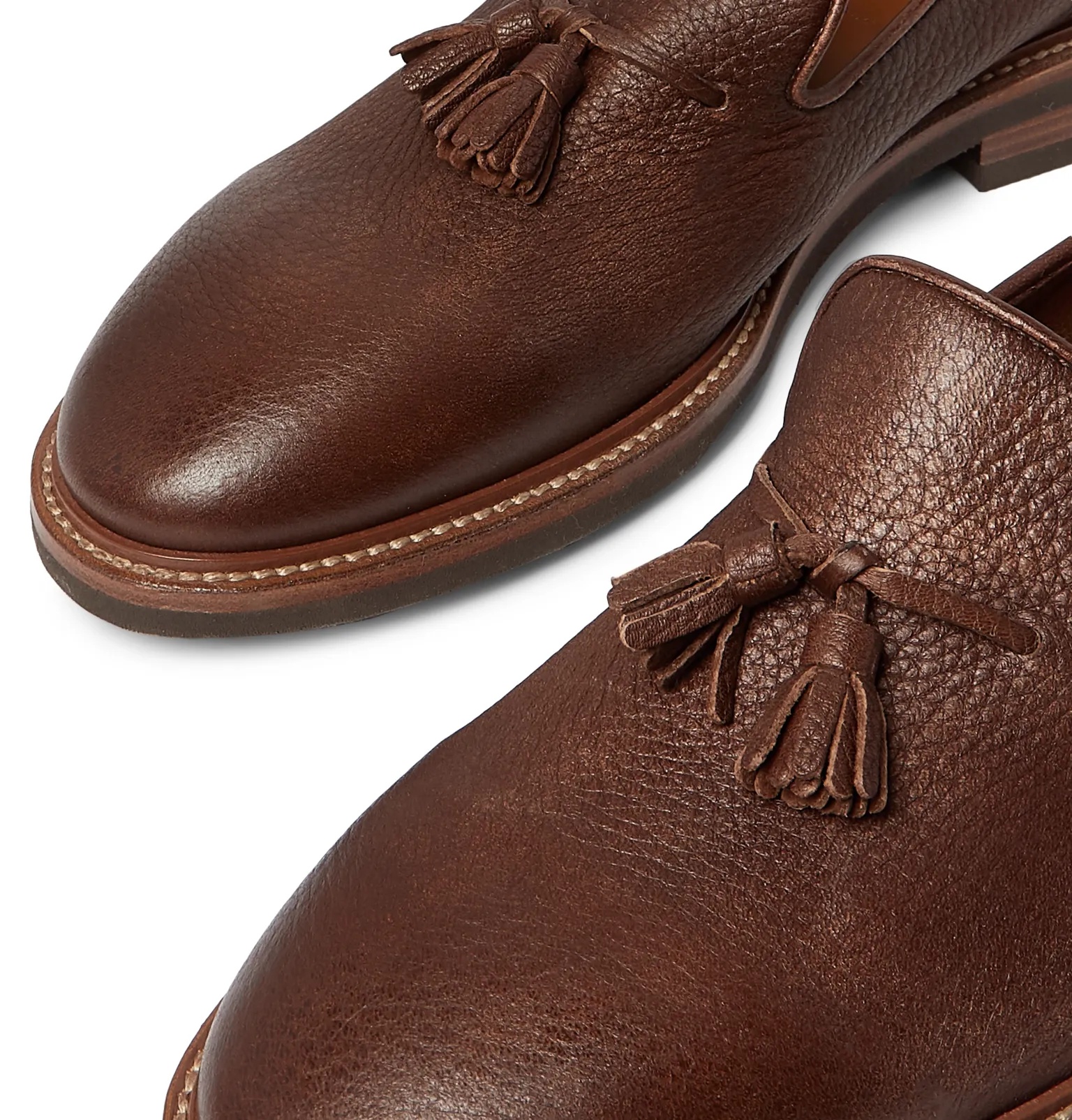 Full-Grain Leather Tasselled Loafers - 7