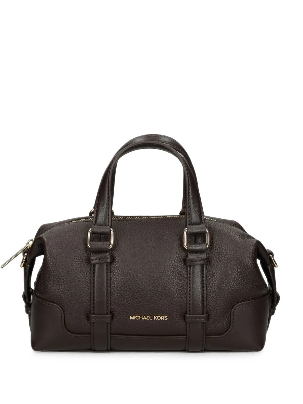 grained-effect shoulder bag - 1