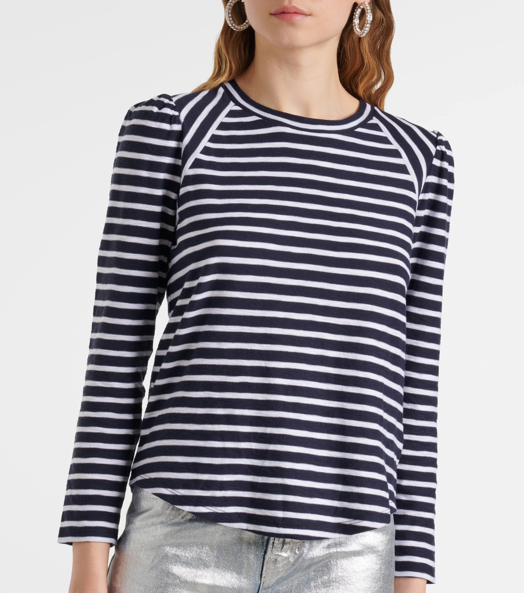 Striped cotton jersey top - 5