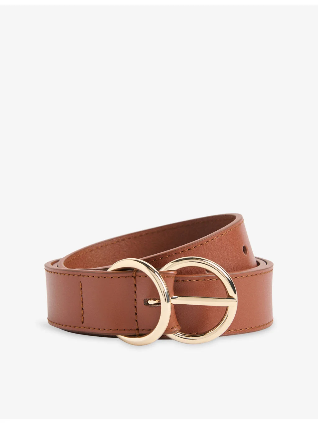 Double-Ring Leather Belt - 1