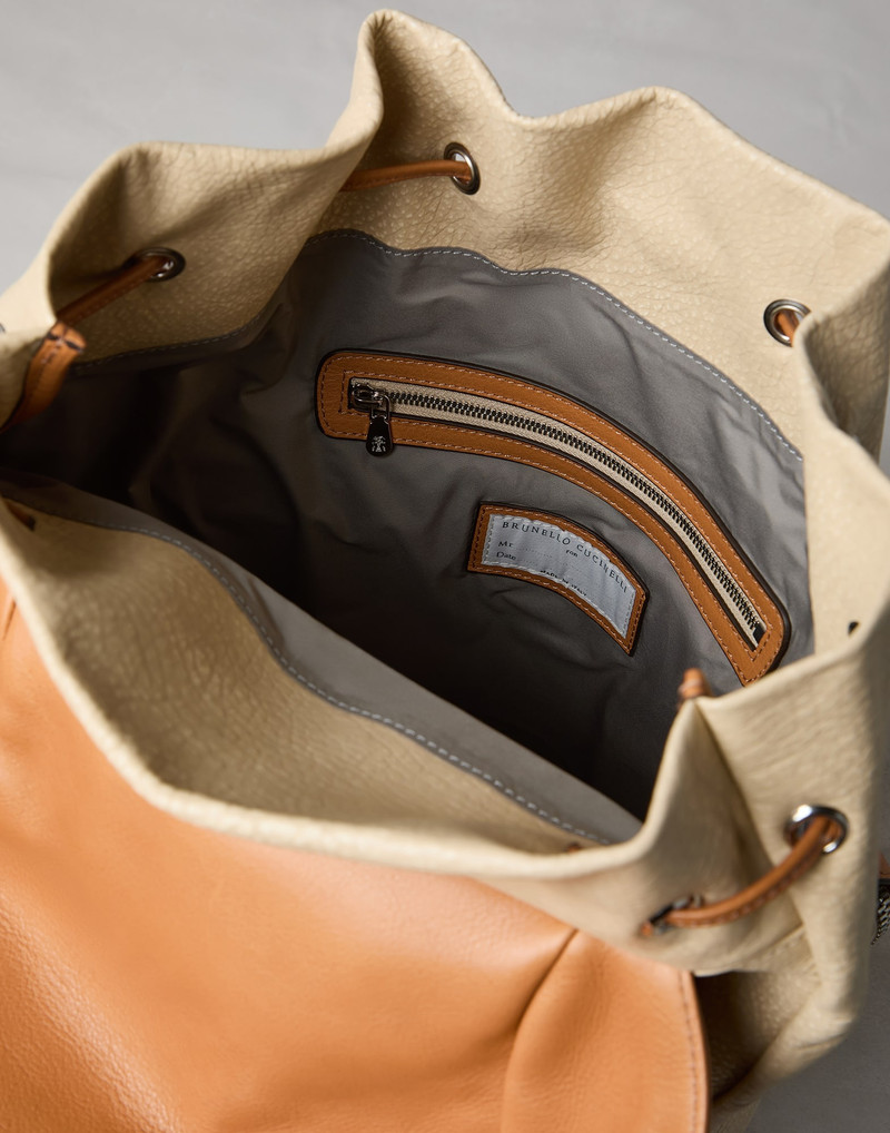 Cowhide leisure backpack 5