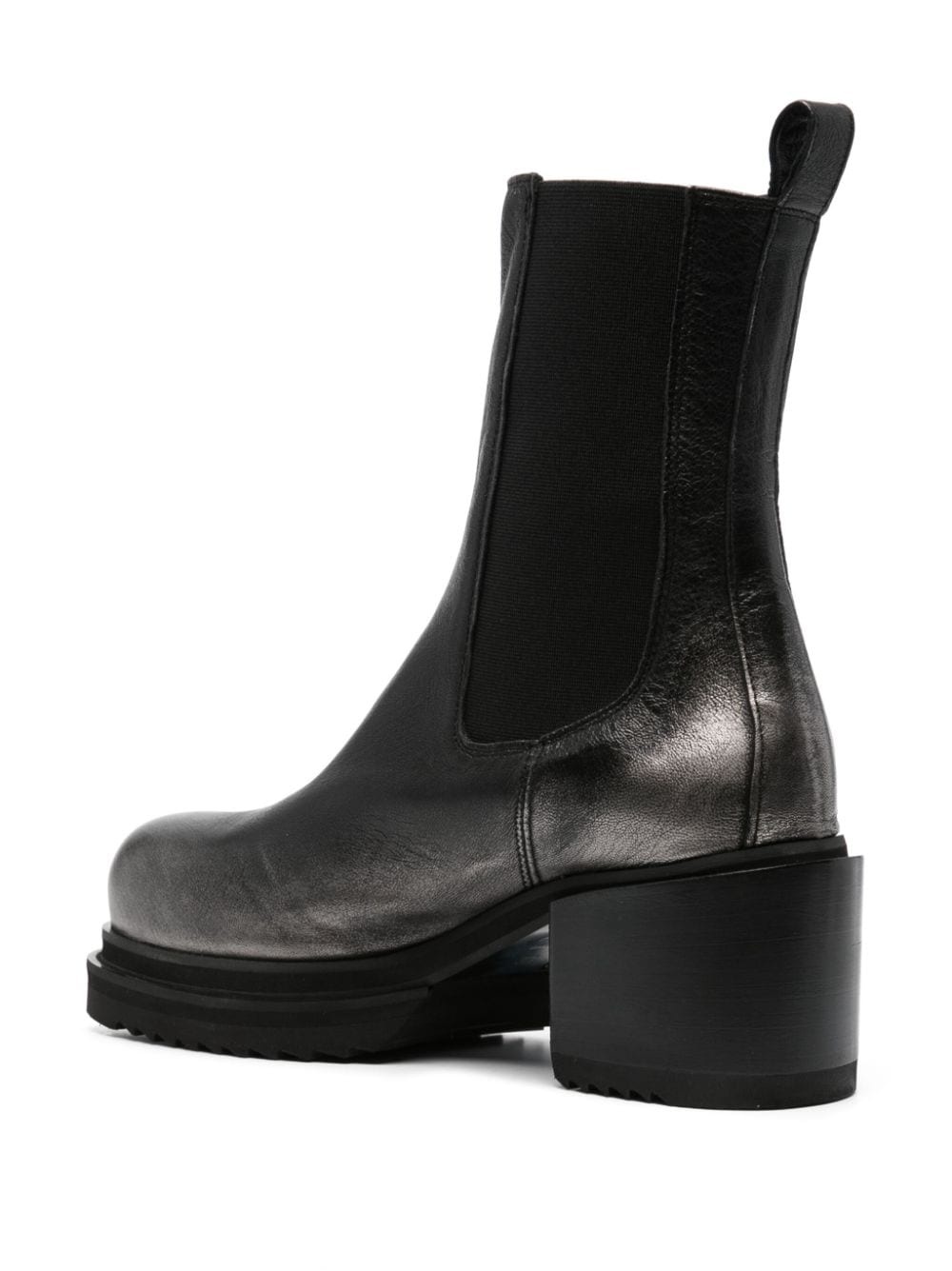 70mm metallic-effect leather boots - 5