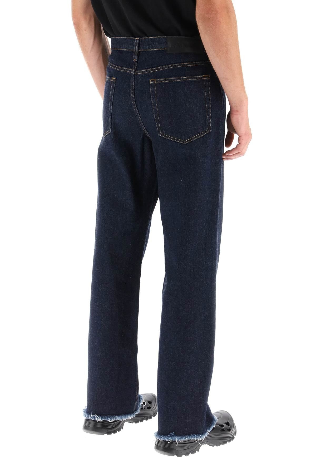 Jeans With Frayed Hem - 2