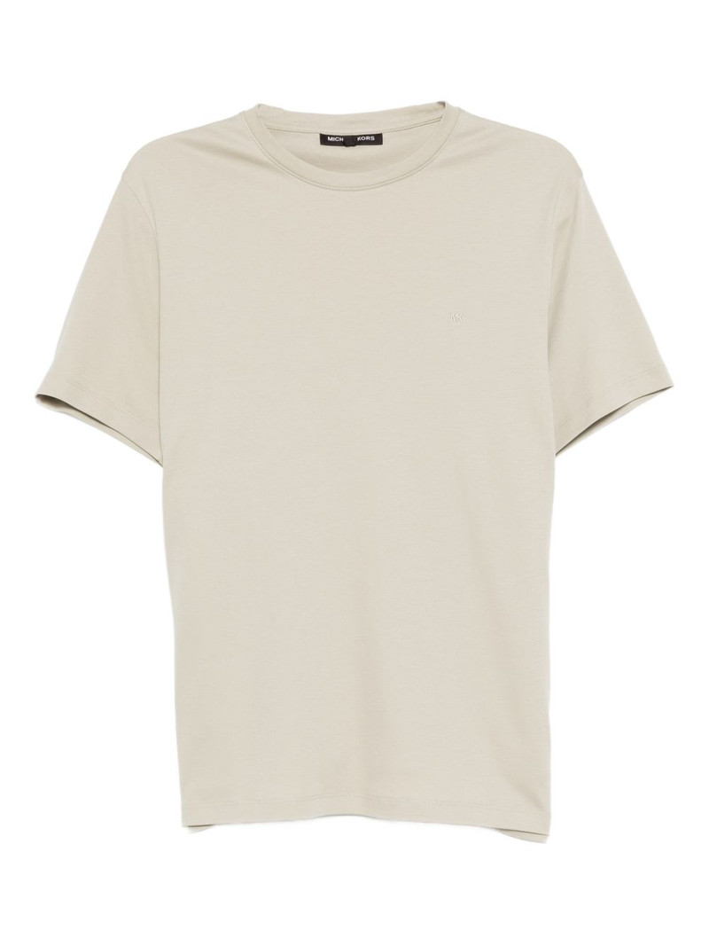 logo-embroidered cotton T-shirt 1