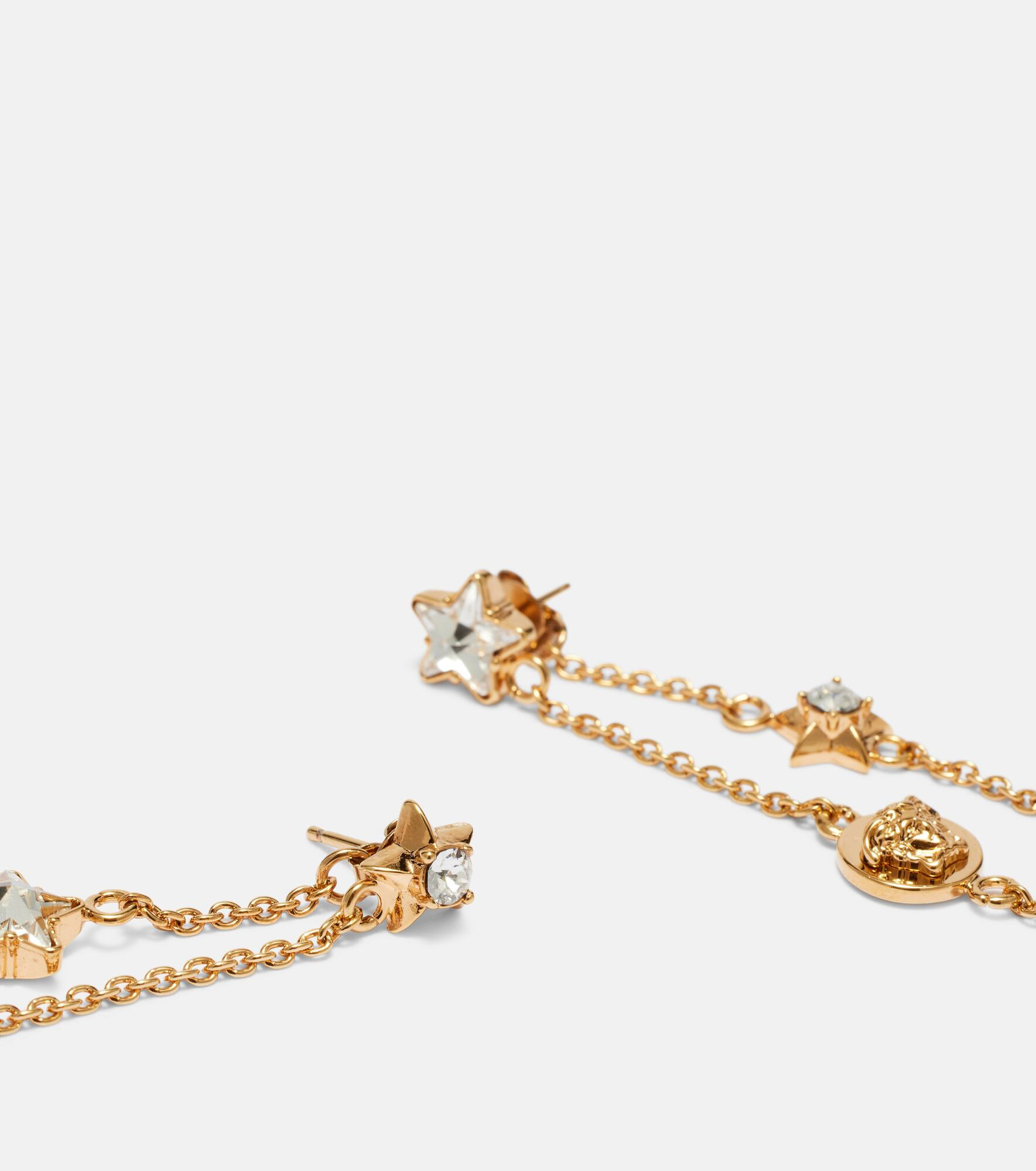 Medusa crystal-embellished drop earrings - 4