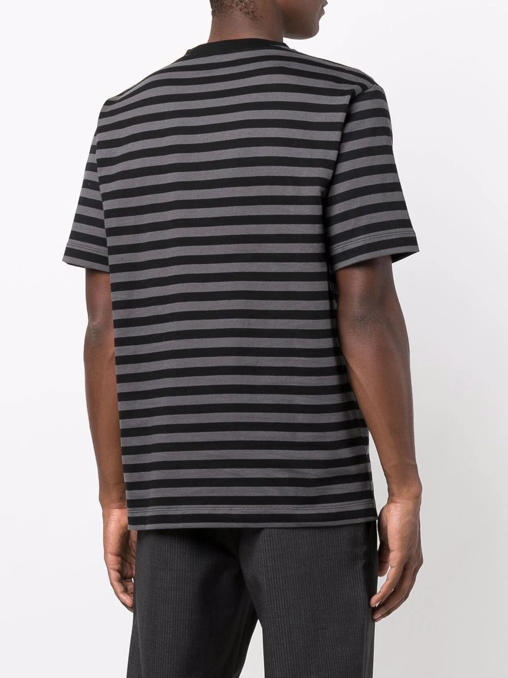 striped logo-embroidered T-shirt - 4