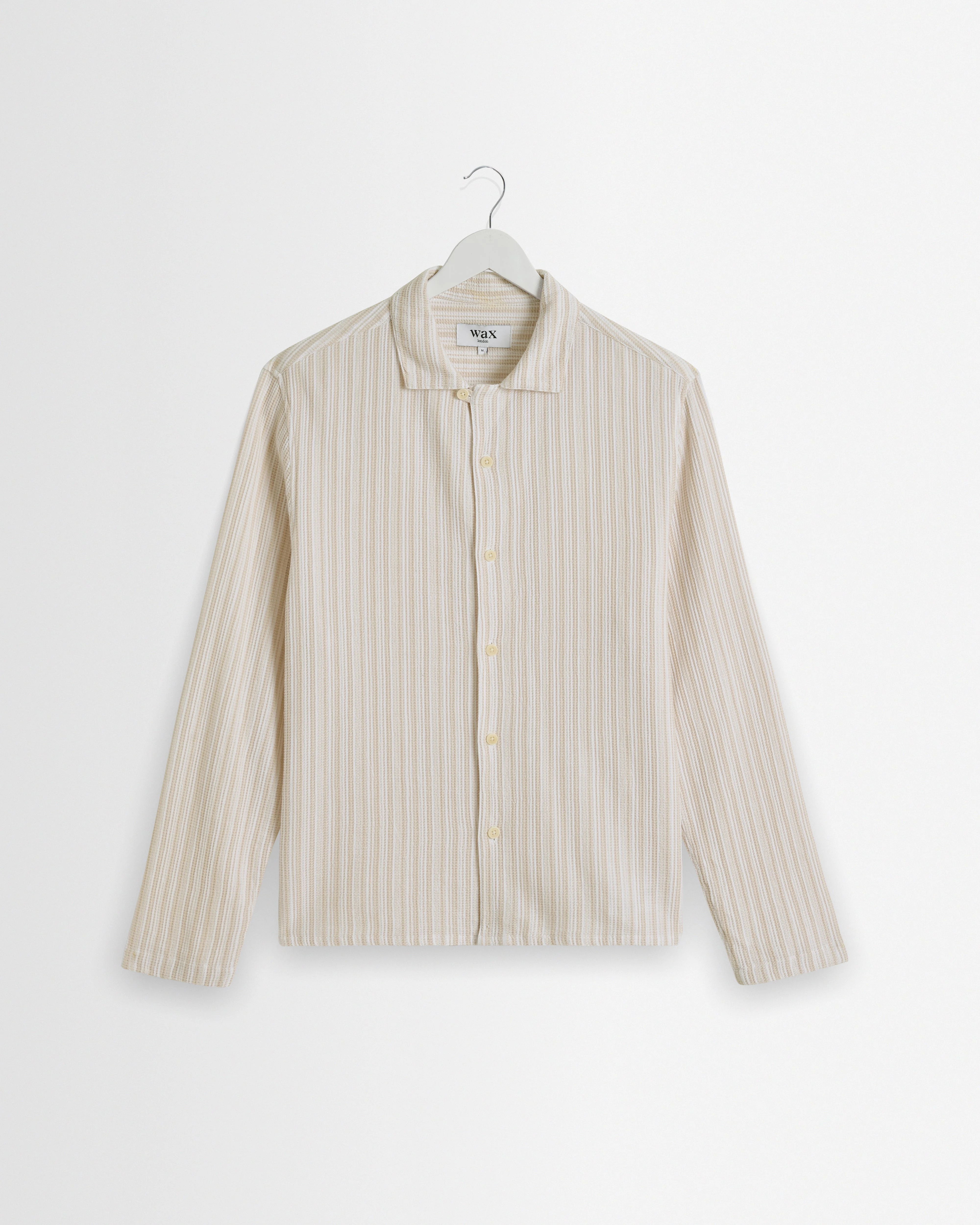 Corey - Natural Cotton Twisted Stripe Shirt - 1