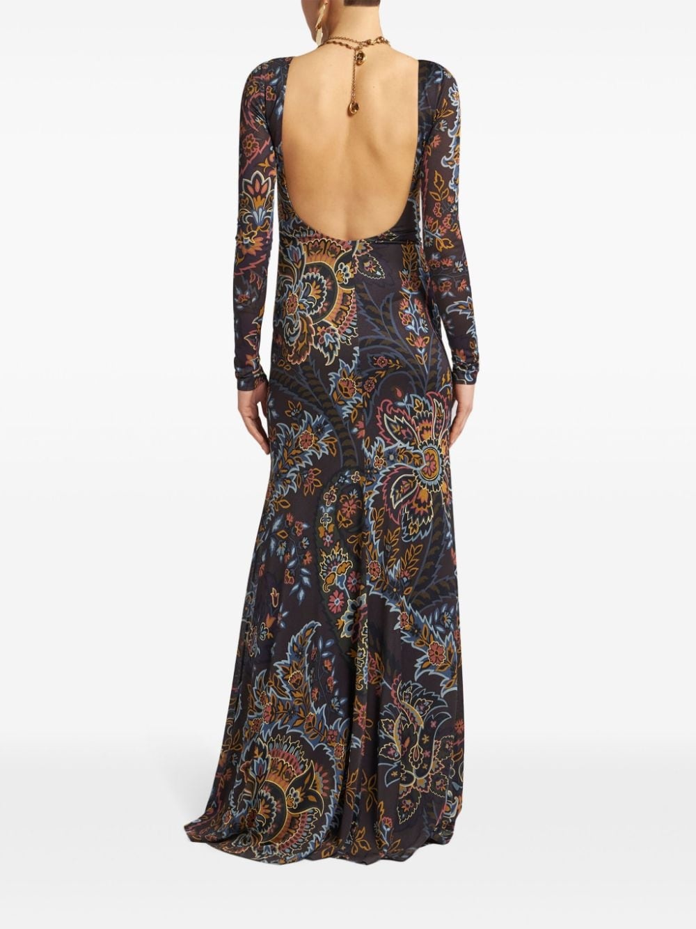 paisley print maxi-dress - 3