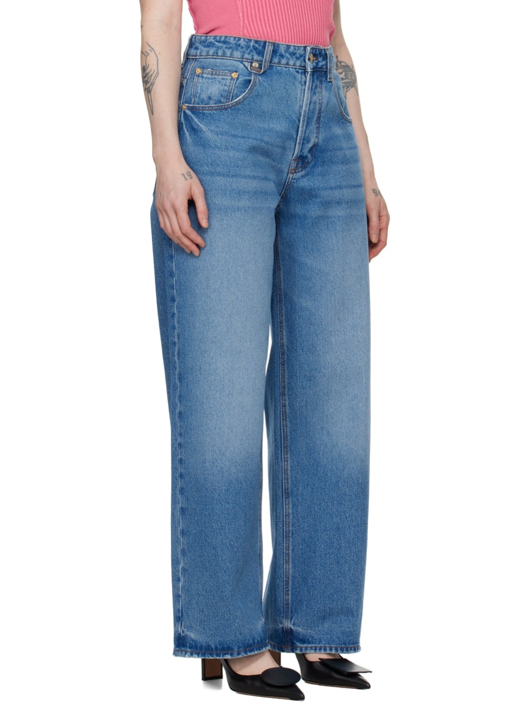 Blue Les Sculptures 'Le de-Nîmes large' Jeans - 2