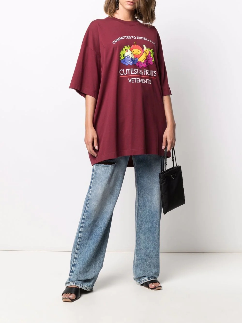 fruit-print oversized T-shirt - 3