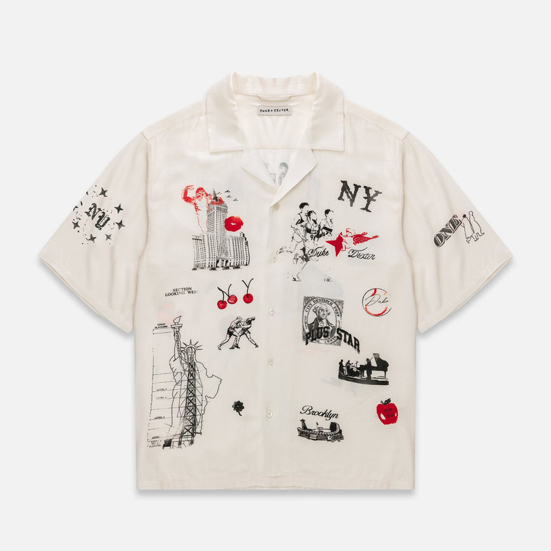 NY Sketch Vintage White + Red + Black Shirt 1