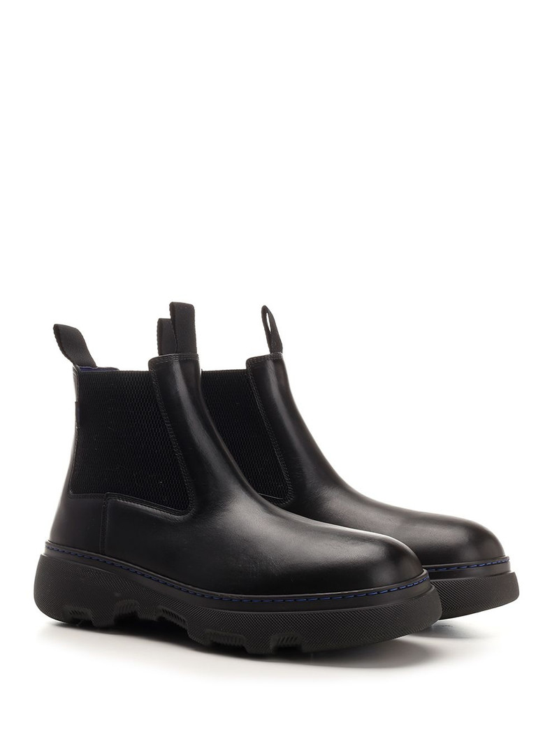 Burberry Chelsea Creeper Boots Black outlook