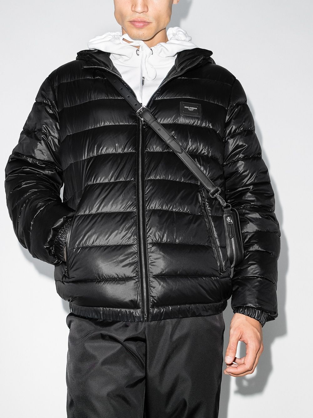 logo plaque puffer jacket - 2