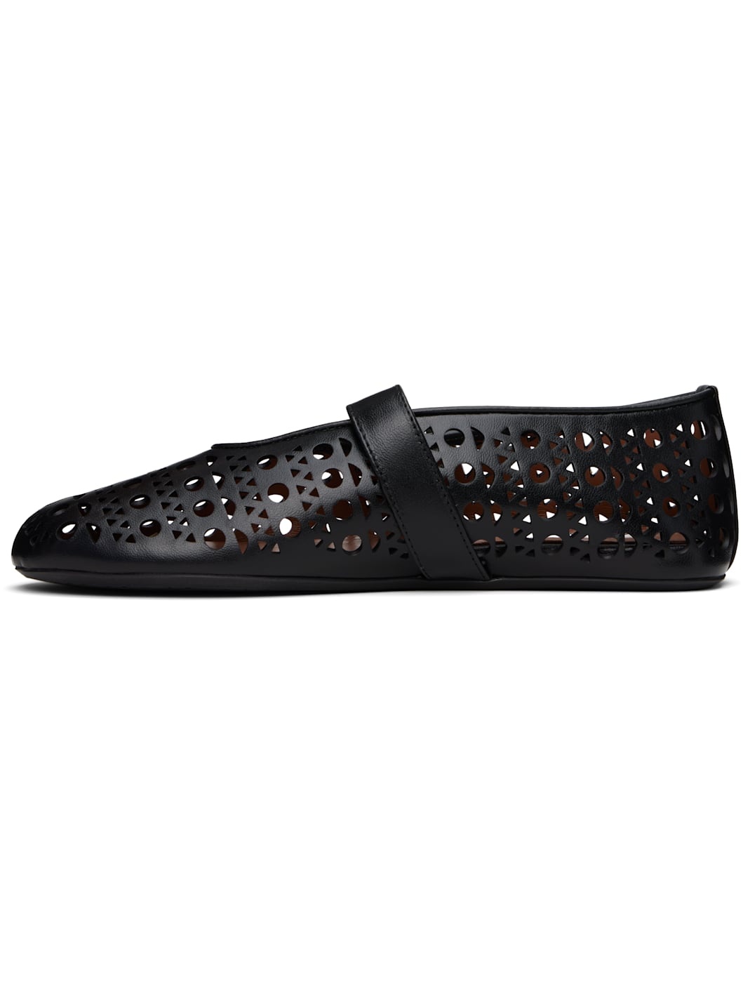 Black Vienne Lambskin Ballerina Flats - 3