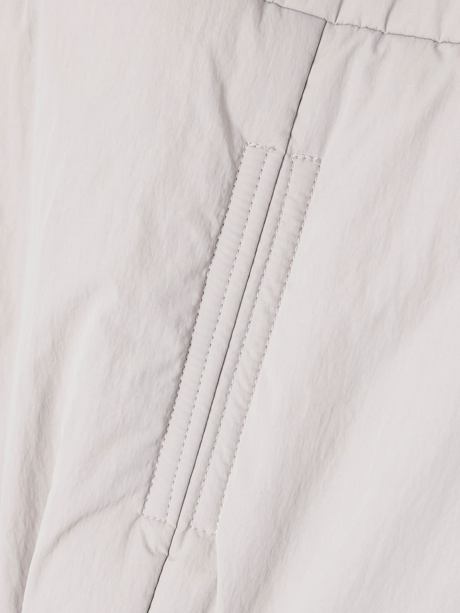 Cropped wool-trimmed shell down bomber jacket Light gray - 4