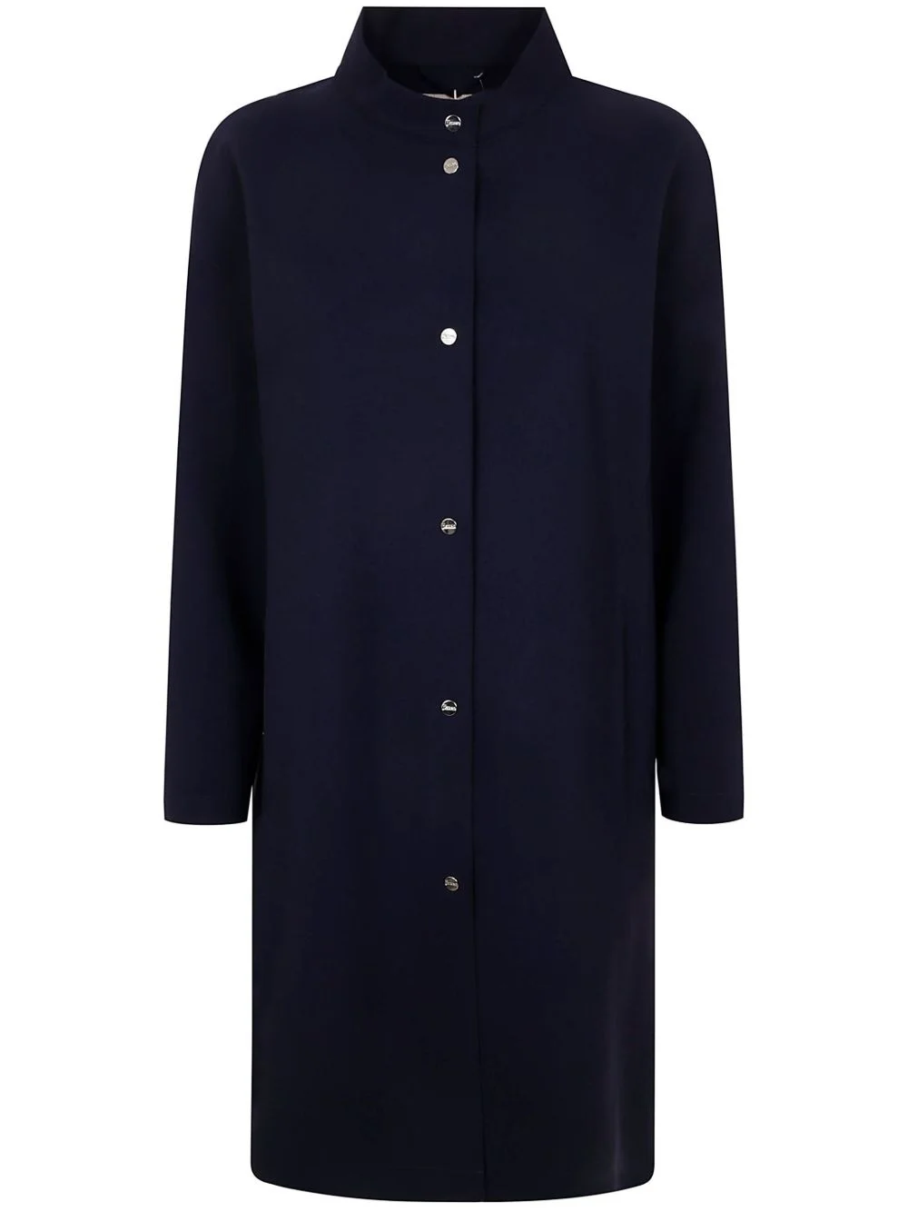 band-collar buttoned coat - 1