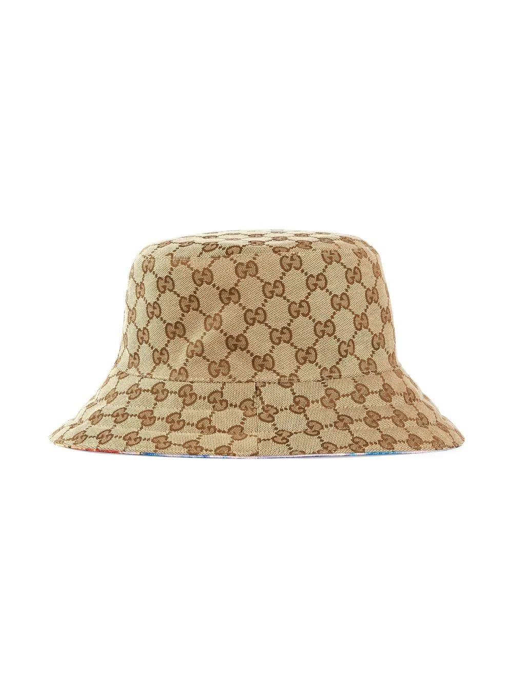 GG canvas and island print reversible bucket hat - 5