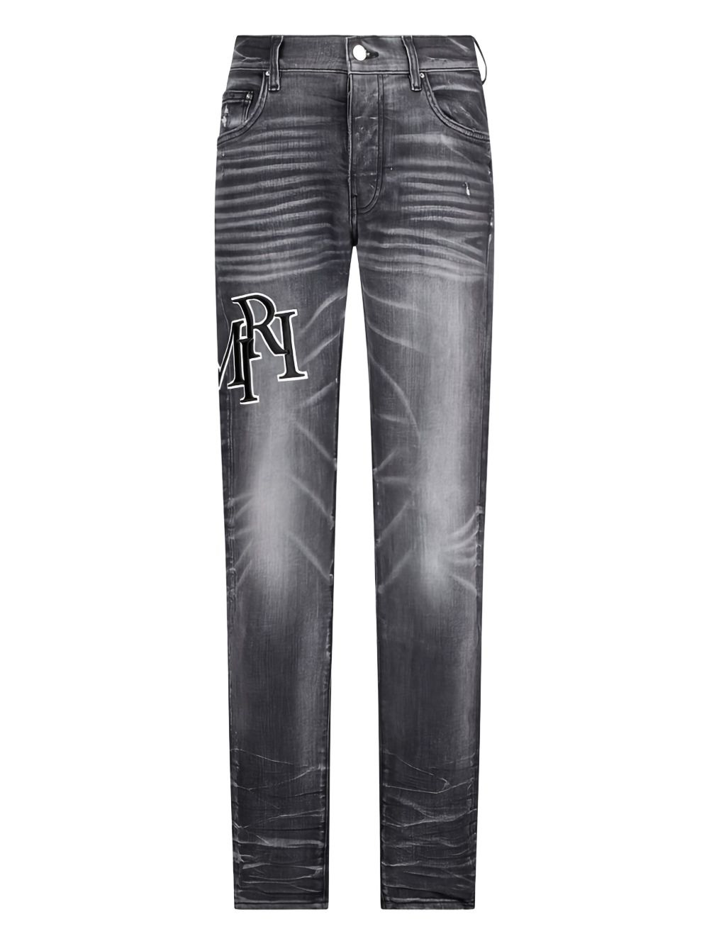 embroidered skinny jeans - 1