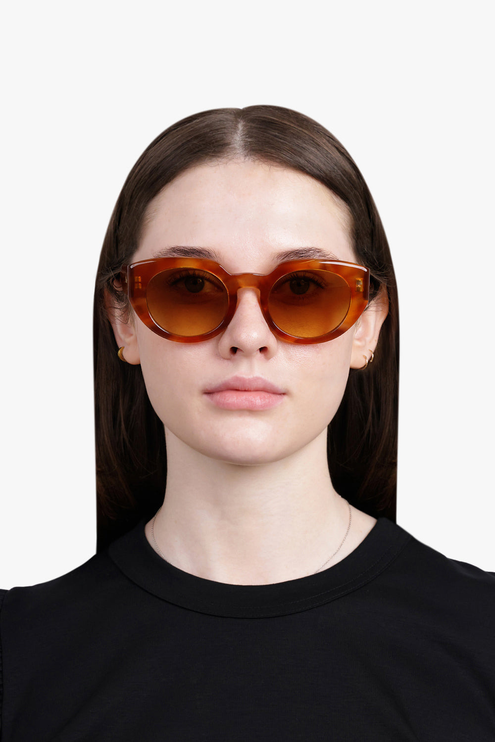 CHO311S ROUNDED SUNGLASSES | BROWN - 4