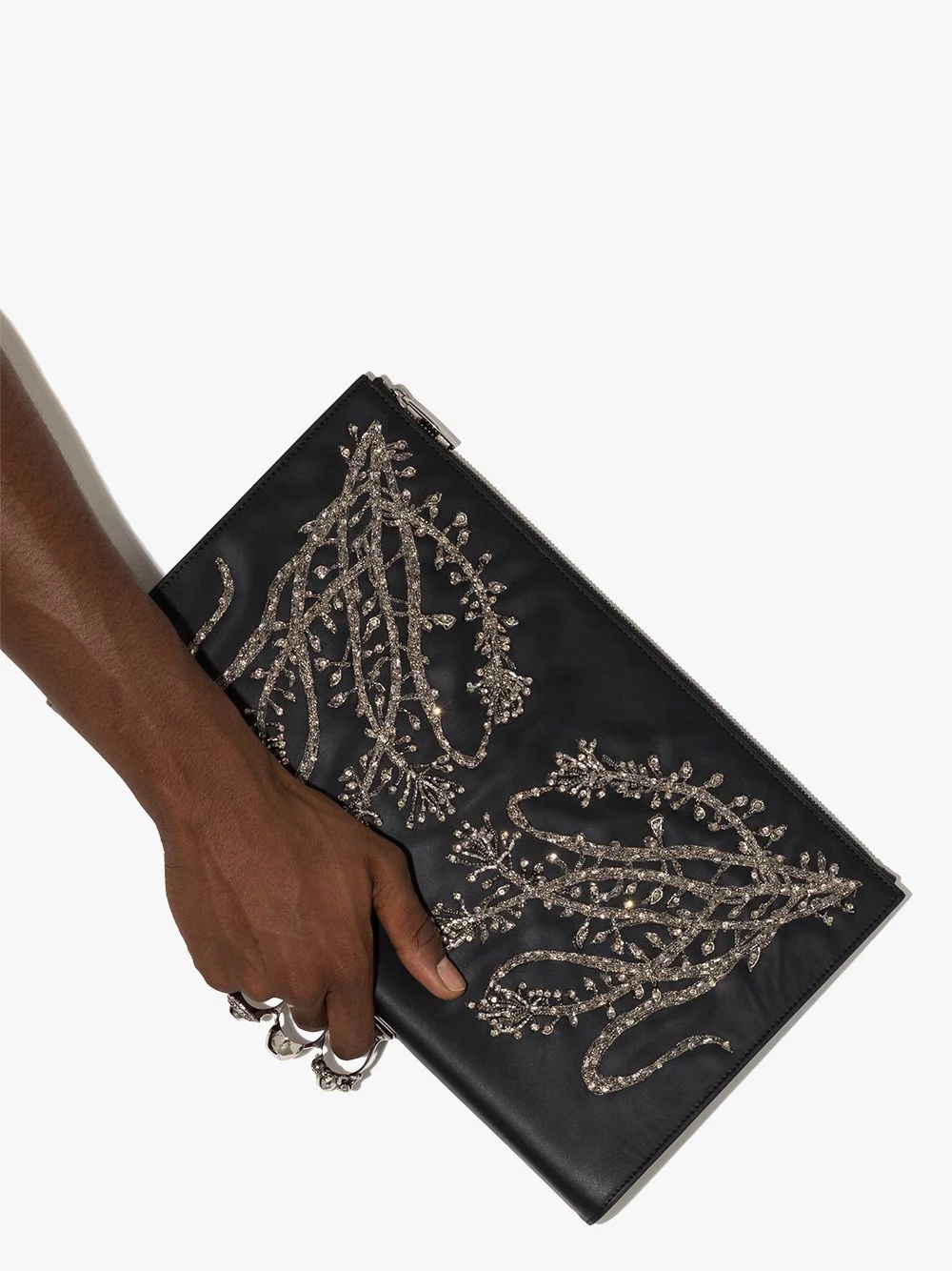 four-ring embellished pouch - 4