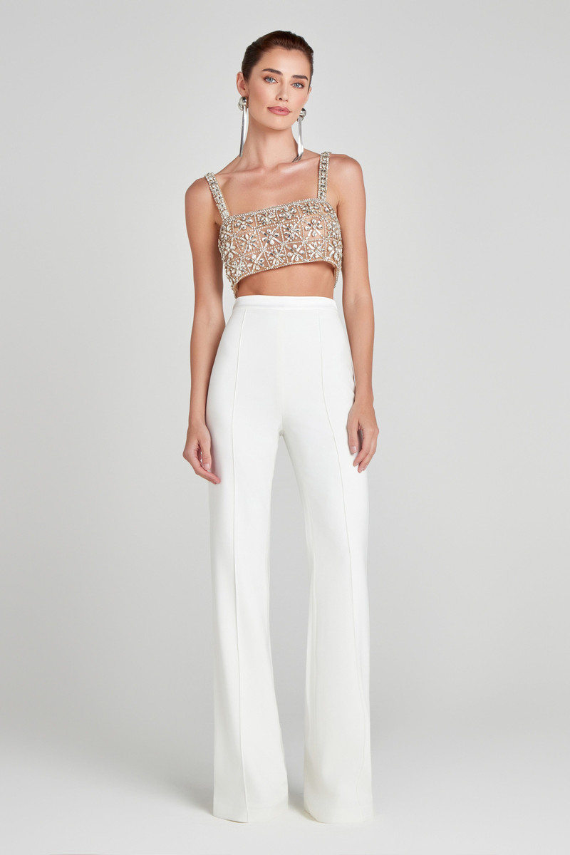 NADINE MERABI Ivy Silver Top outlook