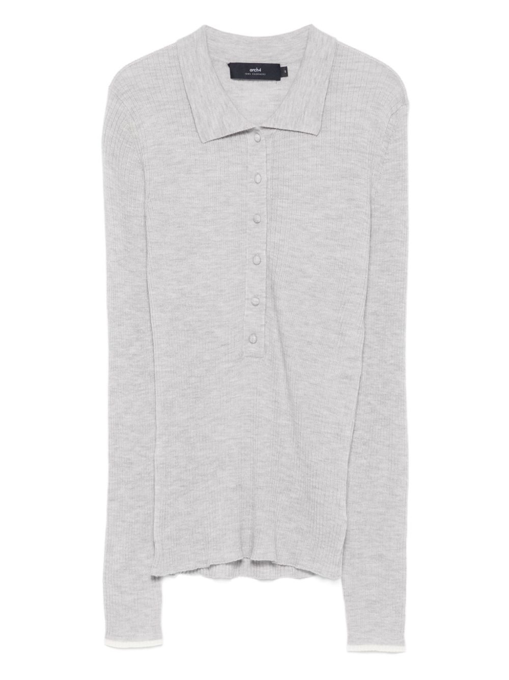 ribbed polo top - 1
