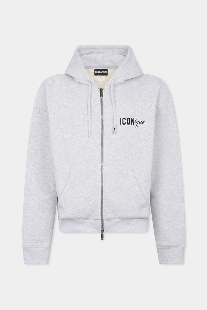 ICONIQUE BOYFRIEND FIT ZIPPED HOODIE - 1