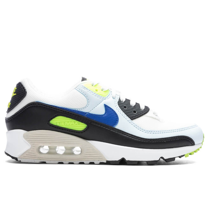 WOMEN'S AIR MAX 90 - SUMMIT WHITE/RACER BLUE/VOLT - 1