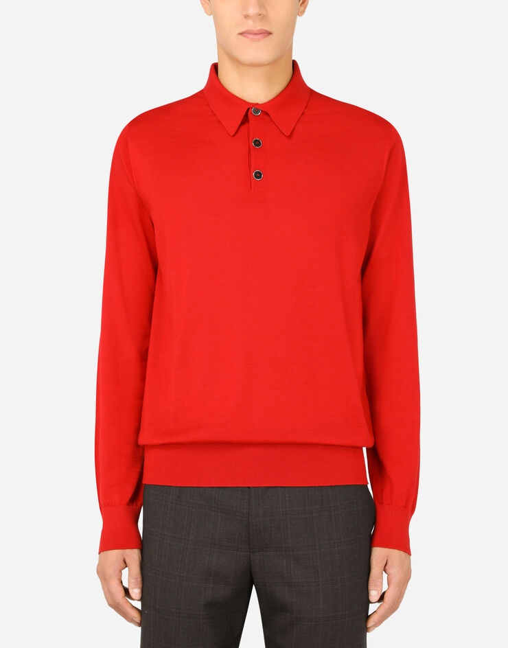 Cashmere polo-style sweater - 1