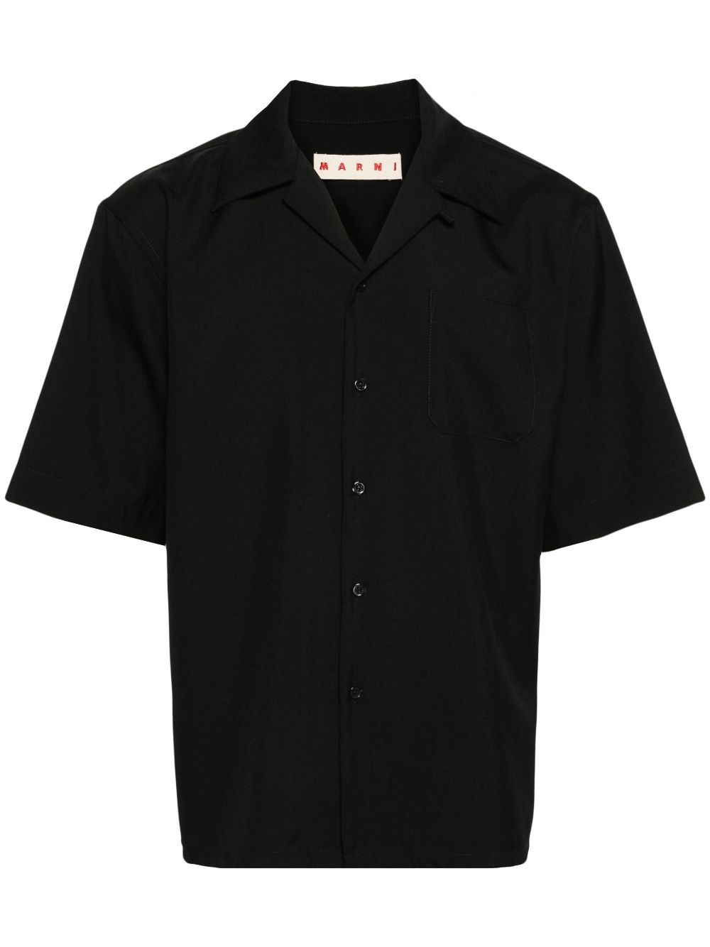 Cuban-collar wool shirt - 1