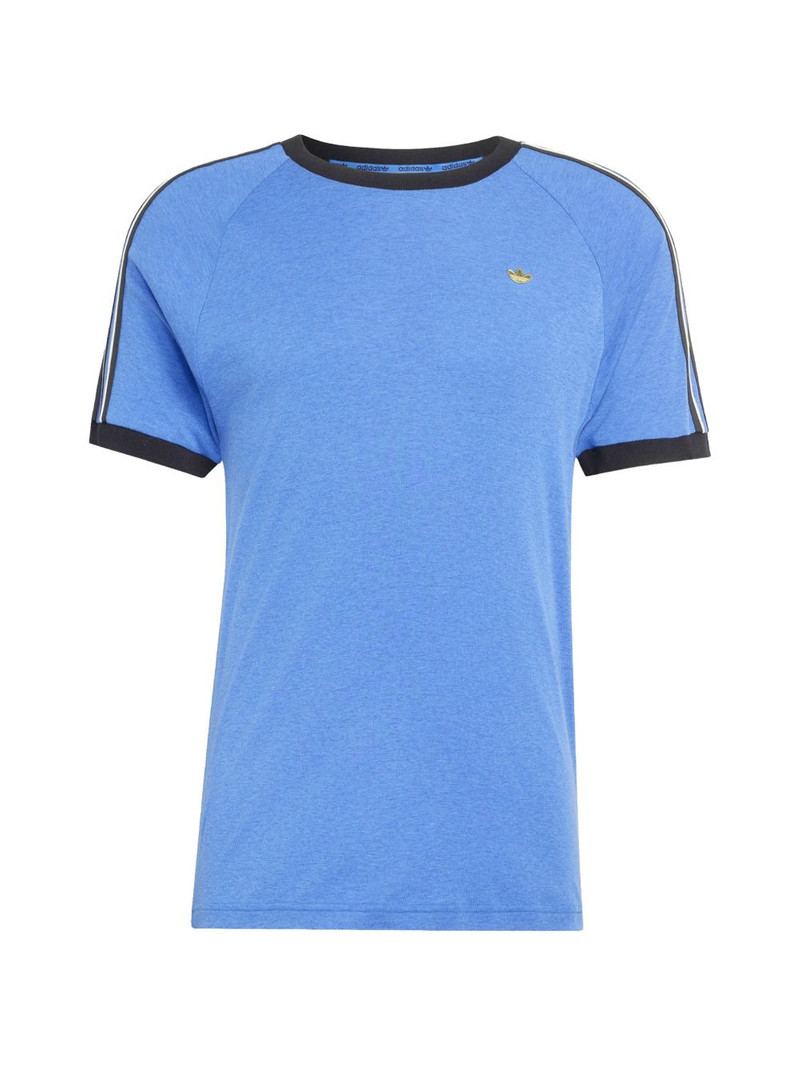 striped-sleeve T-shirt 1