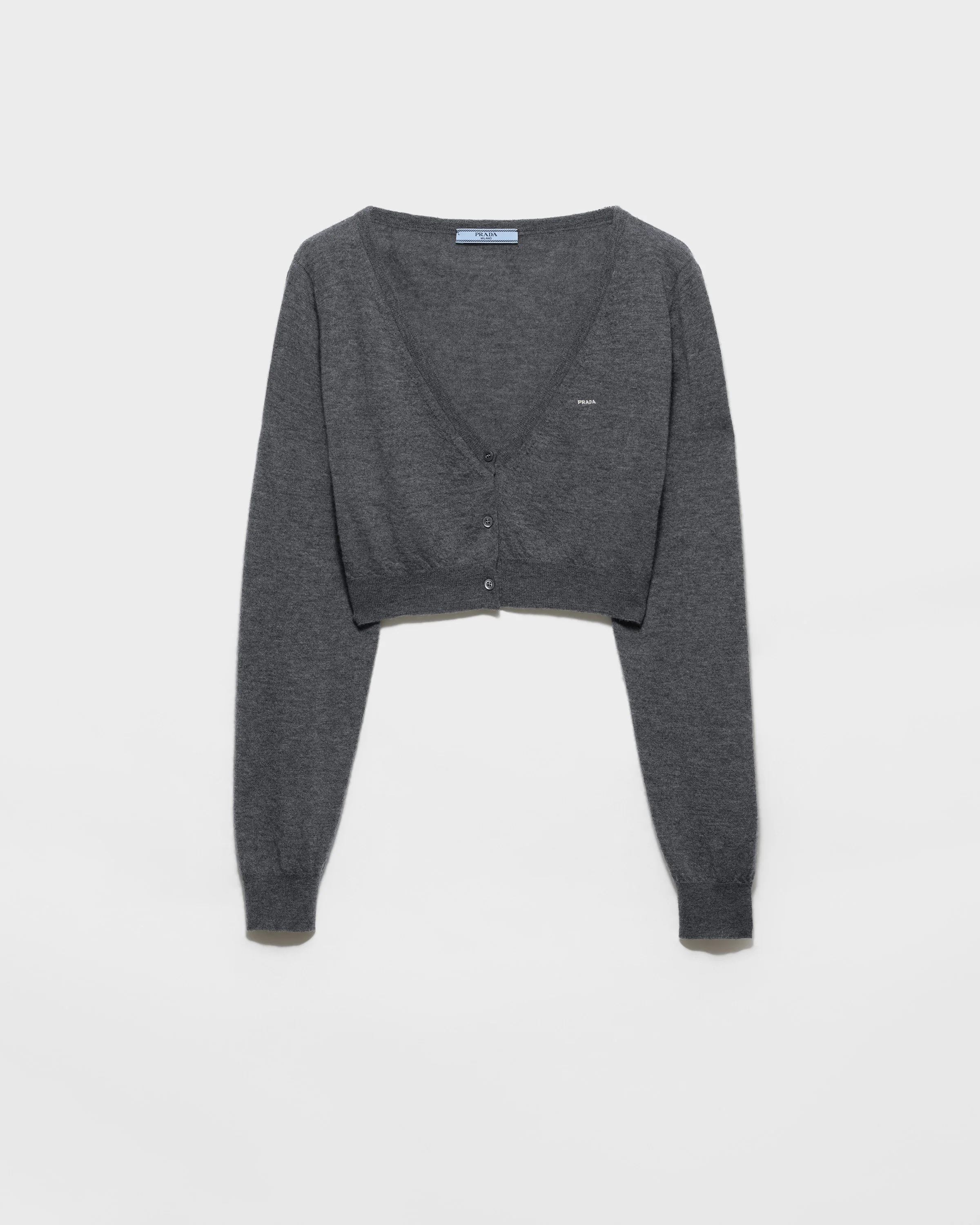 Cropped cashmere cardigan - 1