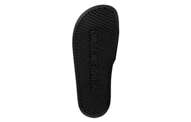 (WMNS) Balenciaga Pool Slides 'Black Rubber' 565547W1S801006 - 5