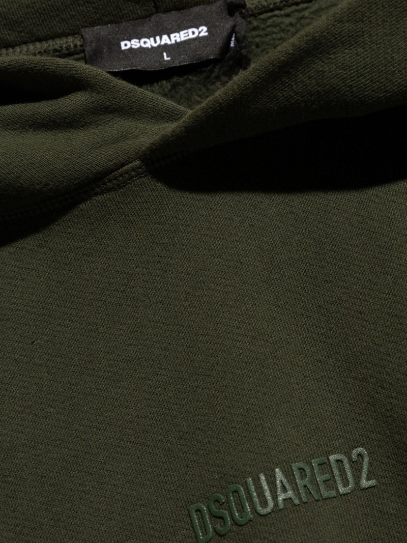 logo-print cotton hoodie 5