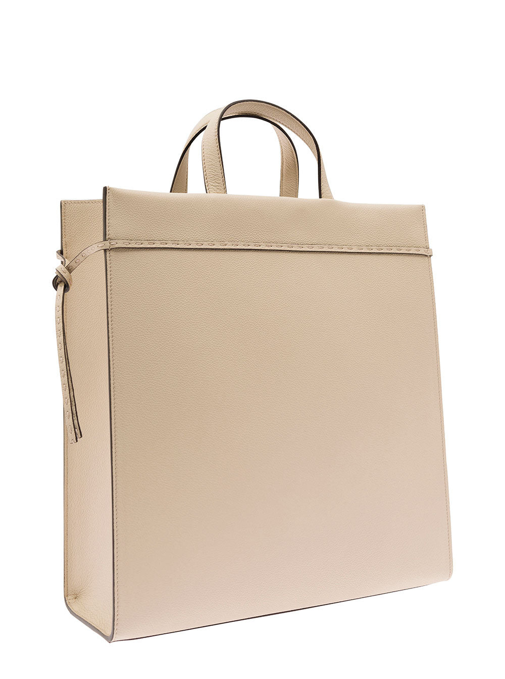 Fendi Men Beige Go To Shopper Medium In Grain Leather Man - 2